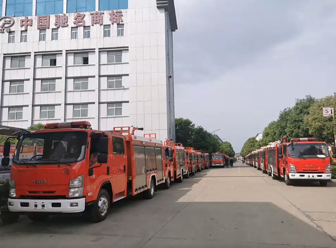 湖北江南：國六慶鈴700P消防車批量發車，已成功交付北京！